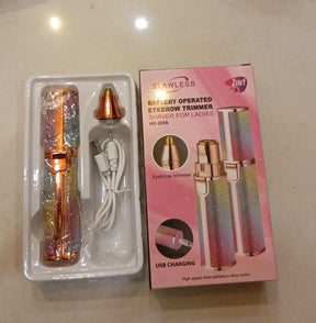 2 In 1 Electric Eyebrow Trimmer & Hair Remover For All Parts Use in Pen Flawless